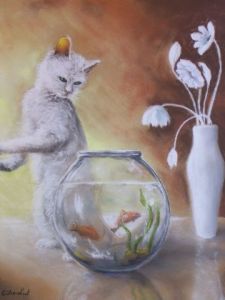 Voir le détail de cette oeuvre: le chat et les poissons